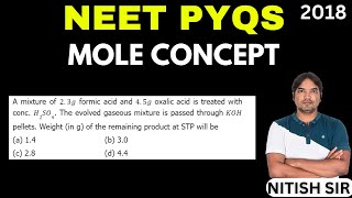 A mixture of 23g formic acid and 45g oxalic acid is treated with conc H2SO4 The evolved gaseous [upl. by Thay]