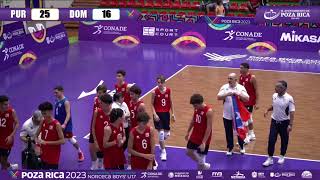 Campeonato Continental Norceca Varonil Sub17 Poza Rica 2023  PUR VS DOM [upl. by Ellebanna]