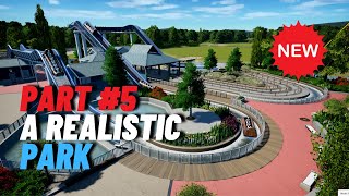 PLANET COASTER  Realistic Park ep 5 Log Flume Water Ride Tutorial Speed Build [upl. by Anitaf]