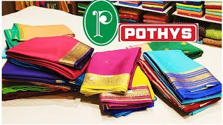 Pothys Swarnamahal pure Mysore silk saree printed light weight pure silk Tussar silk saree [upl. by Raual]