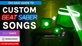 Beat Saber Custom Songs PC Tutorial  EASY installation guide [upl. by Einhpets]