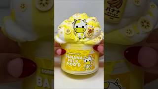 Satisfying Slime ASMR  BANANA MILK MOOD  The best YouTube slime collection [upl. by Dolly]