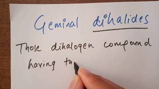 Geminal and Vicinal DihalideHaloalkane and HaloareneClass 12 [upl. by Gnuhp602]