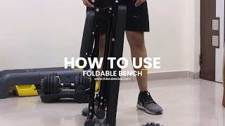 How to Use Cube Adjustable Gym Bench  Foldable Bench for Home Gym [upl. by Eillat]