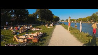 Münster cycling Tour Hafen und Kanal  Summer  Germany Deutschland [upl. by Thurmond]