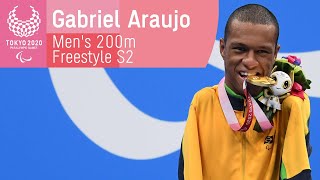 Gabriel Araujo Smashes Gold  Mens 200m Freestyle S2 Final  Swimming  Tokyo 2020 Paralympics [upl. by January908]