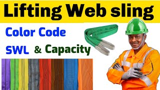 Lifting Web Sling color code SWL and capacity [upl. by Emera350]