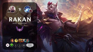 Rakan Support vs Xerath  KR Master Patch 141 [upl. by Beffrey]