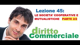 Diritto Commerciale Video Lezione n45  Le società cooperative e mutualistiche PARTE 22 [upl. by Lrat]