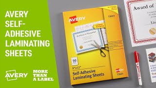 How to Laminate at Home or Work with Avery Adhesive Laminating Sheets [upl. by Ardeth290]