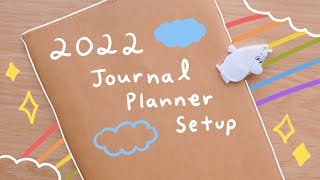 My 2022 Kawaii Journal Planner Setup  Rainbowholic [upl. by Ricca]