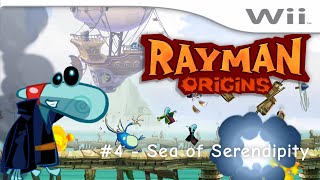 Rayman Origins Wii ver  Gameplay Walkthrough 4  World 4  Sea of Serendipity [upl. by Tani]