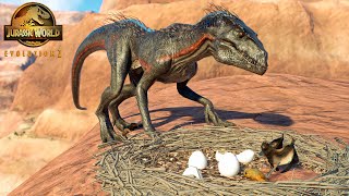 Indoraptor hunts for Pteranodon and its eggs  Jurassic World Evolution 2 [upl. by Ycniuq]