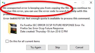 How To Fix An Unexpected Error Is Keeping You From Copying The File  Windows 1087 [upl. by Icrad]