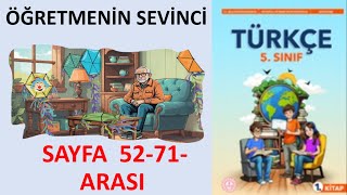 ÖĞRETMENİN SEVİNCİ Cevap 5 Sınıf Türkçe Ders Kitabı Sayfa 52 71 ARASI [upl. by Madaras146]