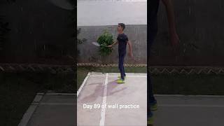 Day 89 of 100 day wall practice badminton shortsfeed [upl. by Lachish]