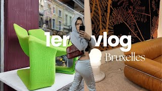 1ER VLOG BRUXELLES VISITE MAISON VENTE ENCHÈRE FRIPERIE MAROLLES [upl. by Ydnab]