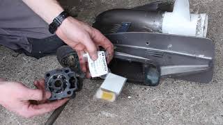 How to replace the Impeller on a Tohatsu 2 stroke Outboard [upl. by Vinna]