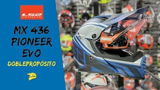 LS2 MX 436 PIONEER EVO  Casco doble propósito muy liviano y económico [upl. by Adieren]