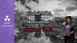 Doshisha Business School Global MBA Student experience meet Vrati from India [upl. by Lindon]