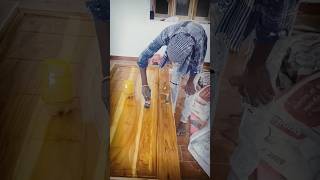 Apply sealer  door  polish  wood polish  painter panting woodworking woodworkingart sealer [upl. by Aicekan]