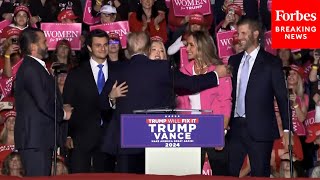 BREAKING NEWS Trump Invites Don Jr Tiffany Eric And Their Spouses On Stage At PA Rally [upl. by Ahsercel]