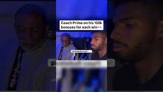 CoachPrime on his 100k bonuses 👀🤣 deionsanders colorado coloradofootball football college [upl. by Nahtanoj488]