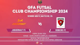 MATCH 26  JUGGERNAUT FC VS DODGERS FC  SENIOR MENS  GSFA FUTSAL CLUB CHAMPIOSHIPS 2024 [upl. by Lyssa585]