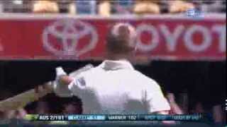 Warner brings up his first Ashes ton [upl. by Donelson]