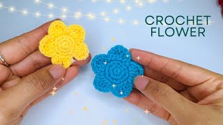 Crochet flower  easy crochet flower for beginners  how to make a flower with crochet [upl. by Colwen]