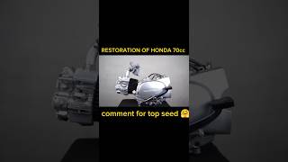 Honda 70cc Restoration A Classic Bike Rebornrestoration [upl. by Llevram]