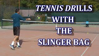 Tennis Technique Drills With The Slinger Bag Ball Machine [upl. by Ycrad]