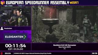 ESA17 Speedruns  Resident Evil HD Remaster New Game 100 by Pessimism [upl. by Hakeem818]