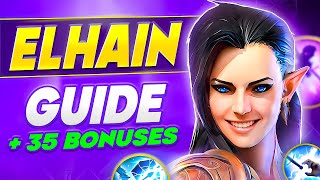 Elhain Raid Shadow Legends🔥Champion Beginners Guide Build Masteries🔥2024 [upl. by Dru]