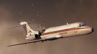 Aerolinee Itavia Flight 870  Crash Animation [upl. by Oakleil405]