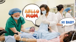 Unexpected labor  delivery of baby  our birth vlog  NATURAL BIRTH [upl. by Mayman]