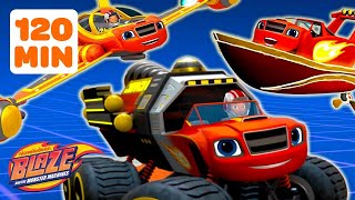 Blaze Transforms on Planet Mars Rescues and MORE  120 MINUTES  Blaze and the Monster Machines [upl. by Rammaj]