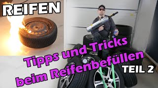 Reifen aufpumpen nach Montage  TIPPS und TRICKS  Problemreifen  Reifenbefüllen [upl. by Slavin]