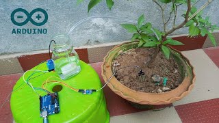 How to make Automatic Plant Watering System using Arduino UNO and Soil Sensor  Techie Lagan [upl. by Ngo]