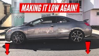 Lowering My Honda Civic Si AGAIN HOW TO INSTALL COILOVERS [upl. by Lrac]