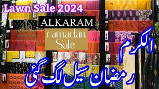 Alkaram 50 OFF Ramadan Sale today  Alkaram Lawn Sale 2024  Alkaram 3pc Suit Sale [upl. by Ennayehc]