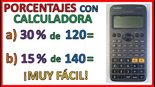 PORCENTAJE CON CALCULADORA CIENTÍFICA  Super fácil 🤩 [upl. by Maite]