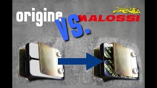 Essai  Comparatif  Lamelles origine vs Lamelles Malossi Carbon VL7 [upl. by Waring]