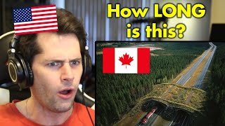 American Reacts to the TransCanada Highway [upl. by Adaliah504]