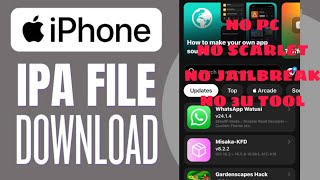 HOW TO INSTALL WITHOUT PC IPA FILE IOS NO JAILBREAKAGARIO [upl. by Allare]