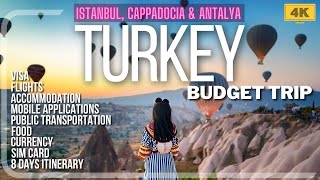 TURKEY 8 Days Amazing Itinerary with every depth detail VISA FLIGHTS STAY FOOD ITINERAY amp BUDGET [upl. by Anauq]