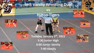 Brookings Bobcats Wrestling Dual vs Huron Tigers Wr 1521 [upl. by Dayna231]