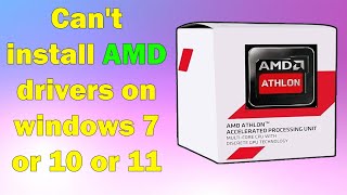 How to Fix AMD Driver Installation Issues on Windows 71011 [upl. by Denman]