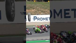 A fourway battle for fifth ⚔️  2024 CatalanWorldSBK 🏁 [upl. by Marquita138]