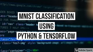 MNIST Digits Classification using Python and TensorFlow [upl. by Claudetta]